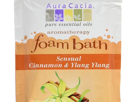 AURA CACIA - Aromatherapy Foam Bath Cinnamon & Ylang Ylang - 2.5 oz. (70.9 g) Online now