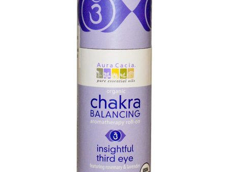 AURA CACIA - Organic Chakra Roll-On Insightful Third Eye - 0.31 fl. oz. (9.2 ml) For Discount