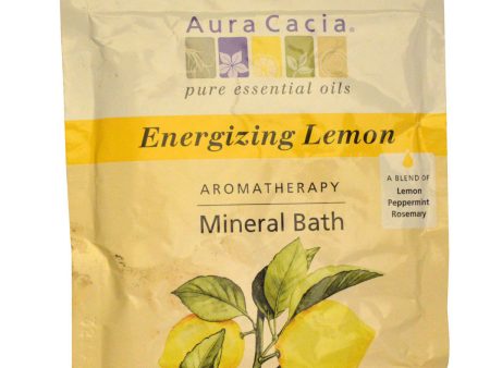 AURA CACIA - Aromatherapy Mineral Bath Energizing Lemon - 2.5 oz. (70.9 g) Cheap