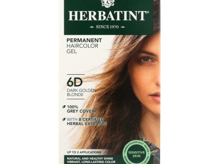 HERBATINT - Permanent Herbal Haircolour Gel 6D Dark Golden Blonde - 135 ml Online