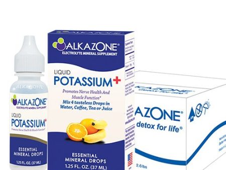 ALKAZONE - Liquid Potassium+ Electrolyte Mineral Supplement - 1.25 fl. oz. (37 ml) Supply