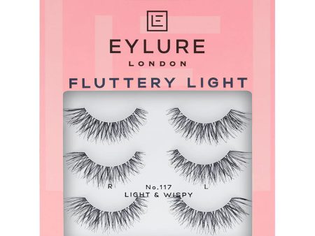 Eylure Fluttery Light 117 Light & Wispy Strip Lashes Black Multipack 3 Pairs Discount