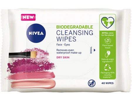 Nivea Biodegradable Gentle Cleansing Wipes Pack of 40 For Sale