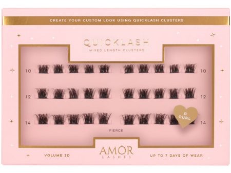 Amor Lashes QuickLash Mixed Length Individual Lash Clusters Multipack Fierce Black 30 Clusters Online Hot Sale