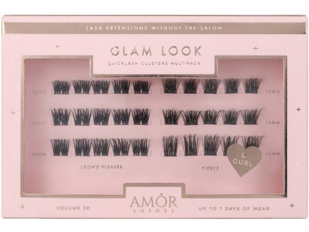 Amor Lashes QuickLash Mixed Length Individual Lash Clusters Multipack Glam Look Black 30 Clusters Fashion